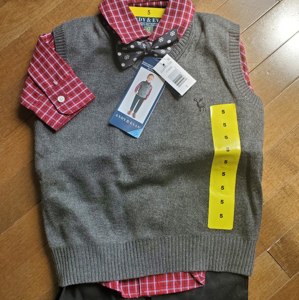 Four-piece sweather vest set